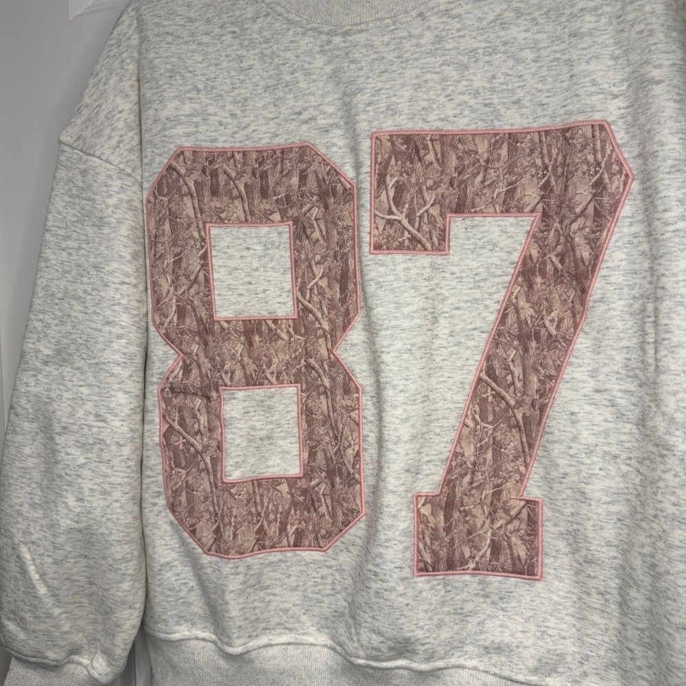 AS Revival Womens 87‎ Graphic Sweatshirt Light Heather Grey Size XS NWT - Picture 3 of 7